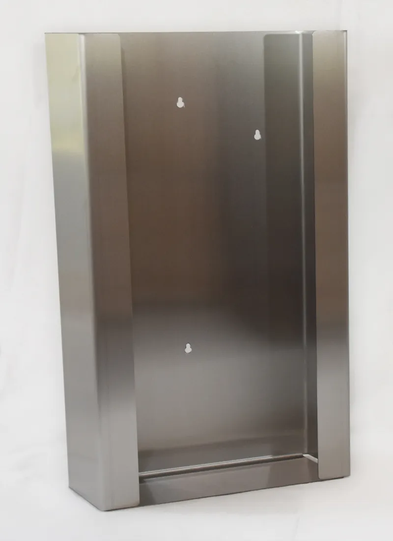 Wandhouder voor handschoenen 4 dozen in roestvrij staal INOX
