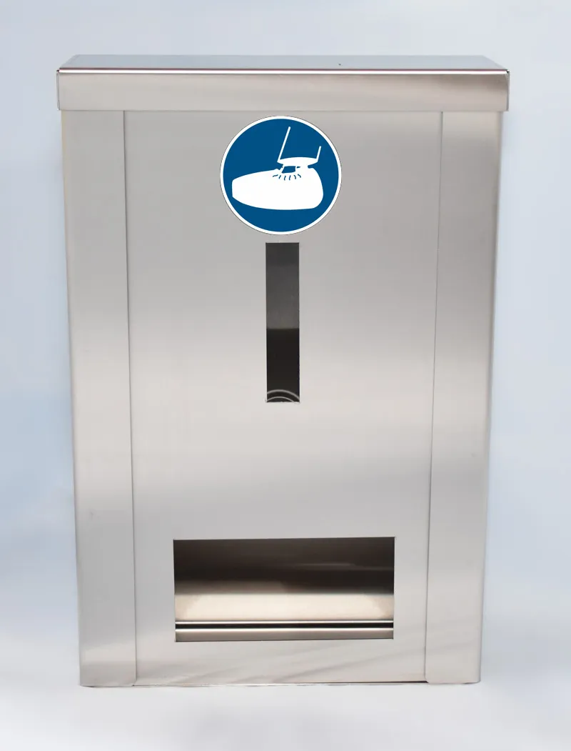 Inox wanddispenser – achterkant