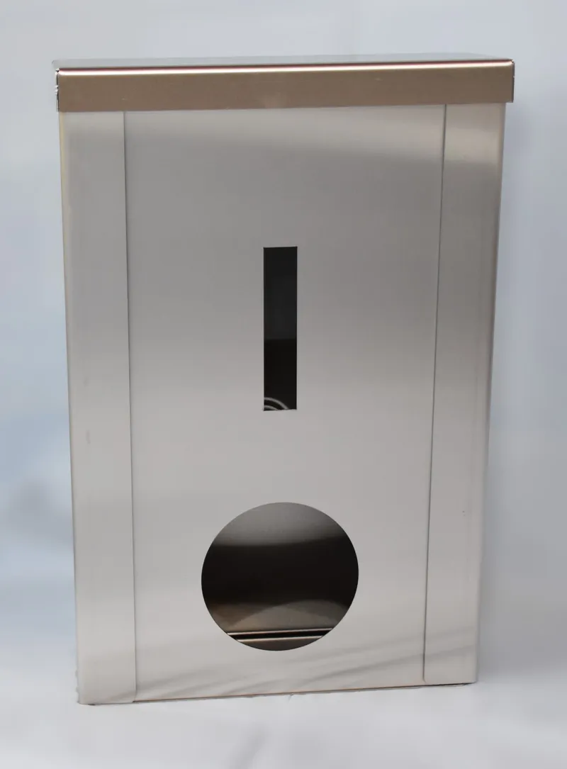 Ronde inox wanddispenser