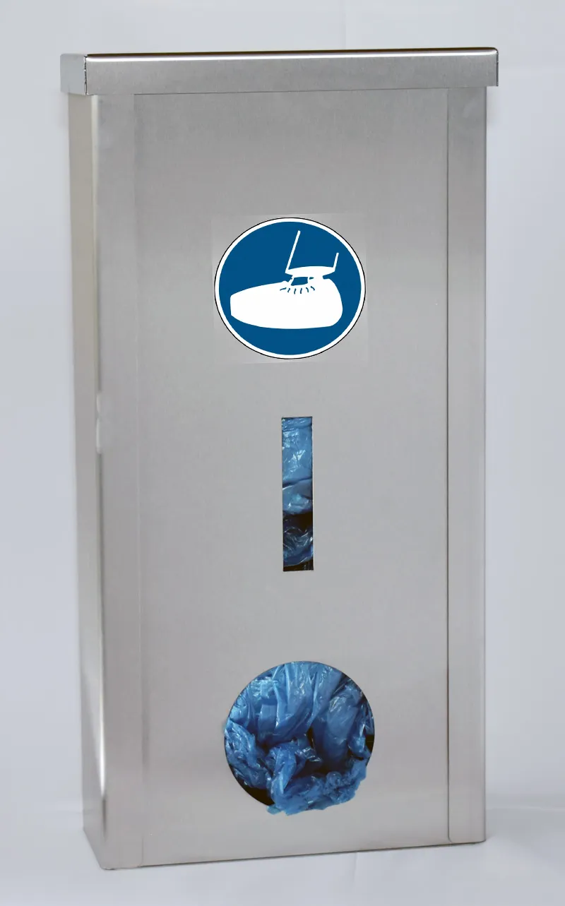 Grote ronde inox wanddispenser – voorkant