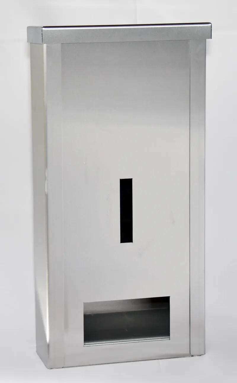 Rechthoekige inox dispenser met scheidingsstuk 517 mm