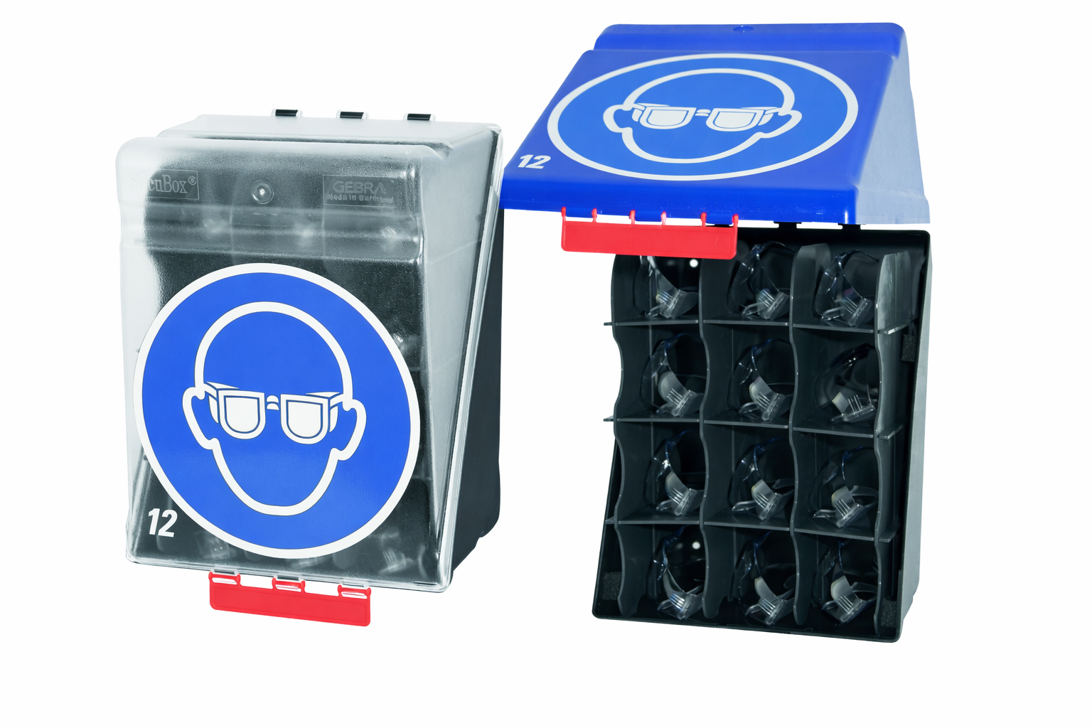 SecuBox Maxi12 brillenstation voor 12 paar veiligheidsbrillen