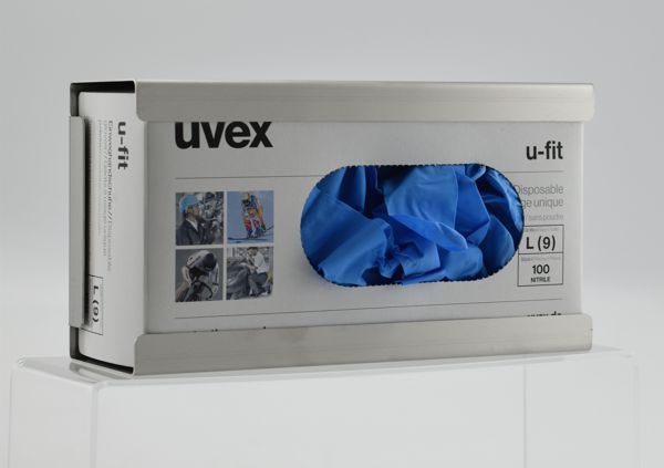 RVS handschoenhouder met handschoendoos (wegwerphandschoenen)