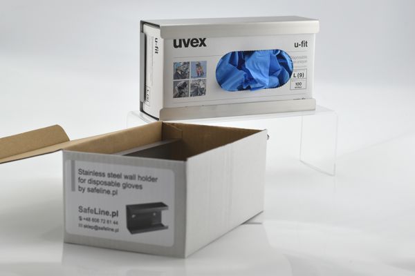 RVS handschoenhouder voor 1 doos wegwerphandschoenen